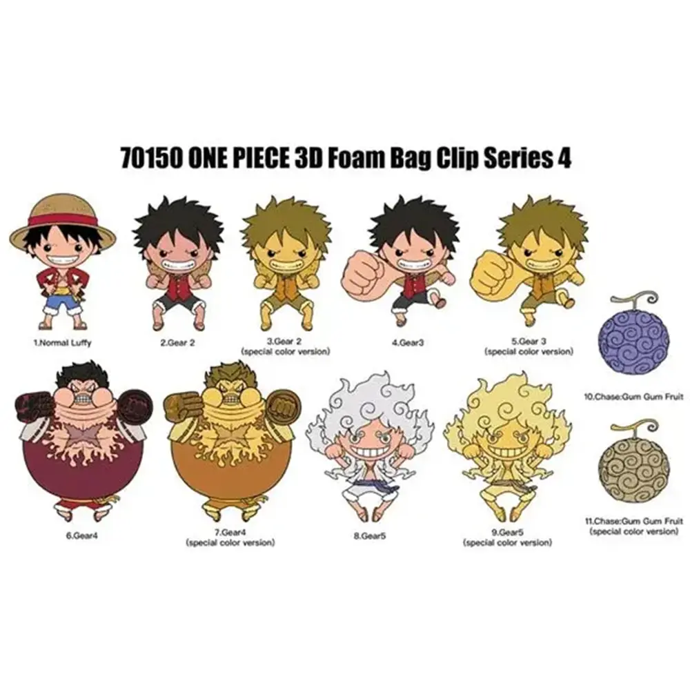 One Piece 3D Foam Bag Clips 