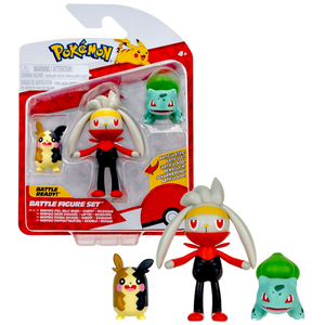 Pokemon Battle Figures Set 3 Pack Morpeko & Raboot & Bulbasaur 1