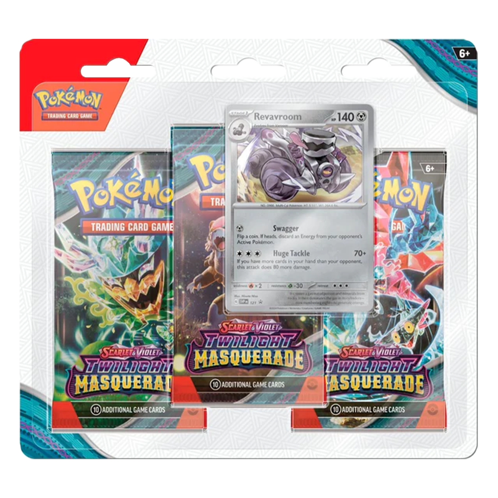 Pokemon Scarlet And Violet Twilight Masquerade 3 Pack Blister Revavroom 1