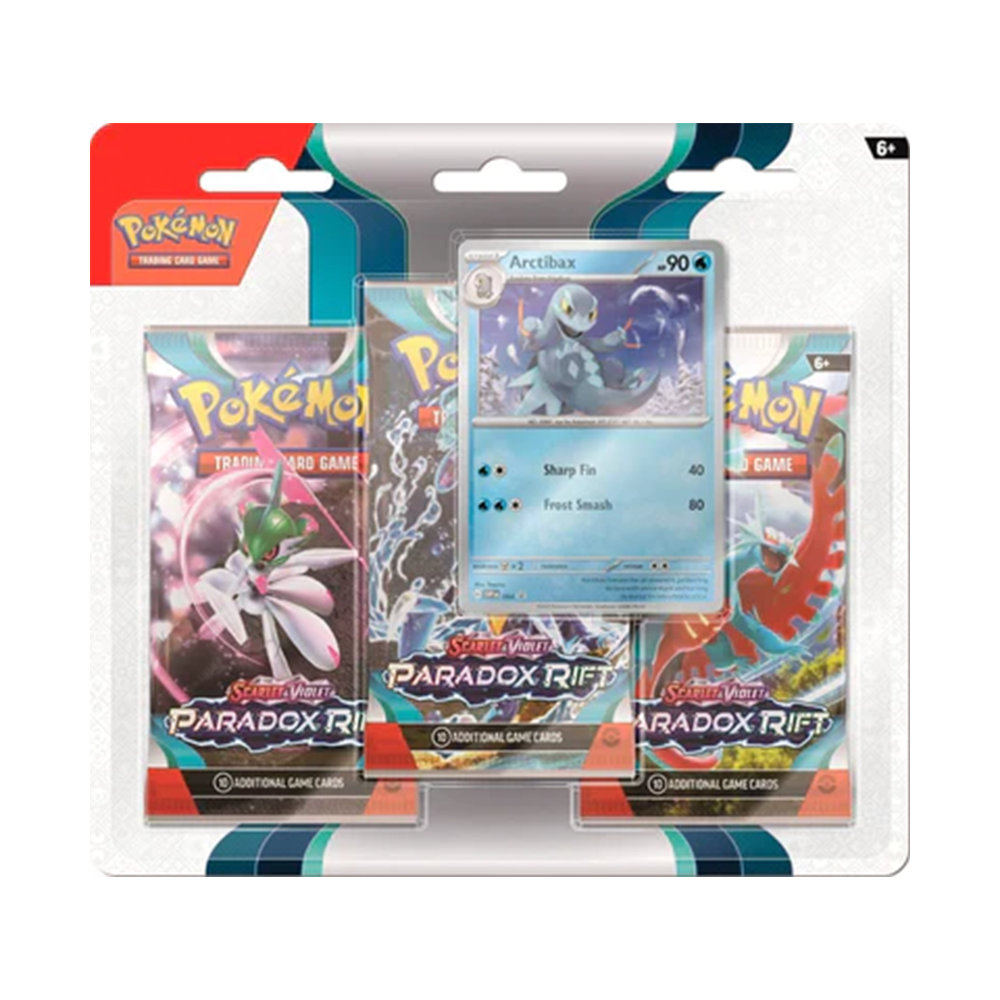 Pokemon Scarlet And Violet Paradox Rift 3 Pack Blister Arctibax 1