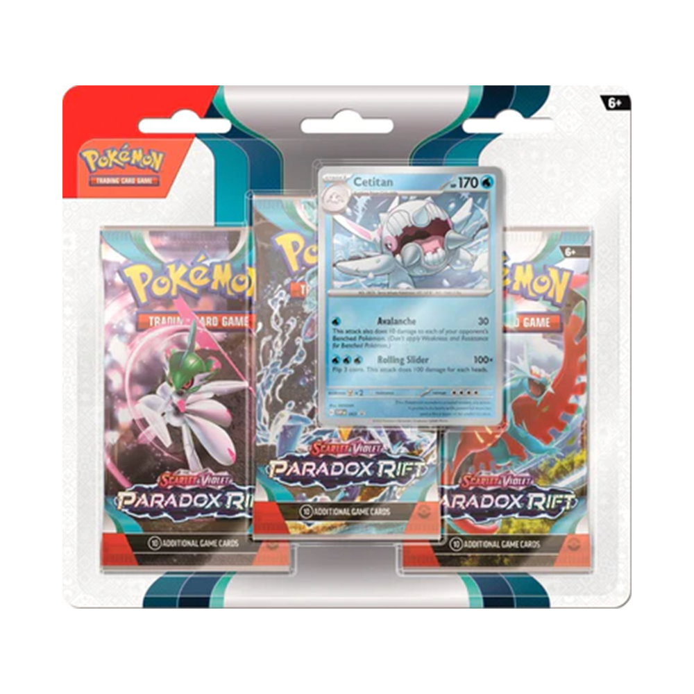 Pokemon Scarlet and Violet Paradox Rift 3 Pack Blister Cetian
