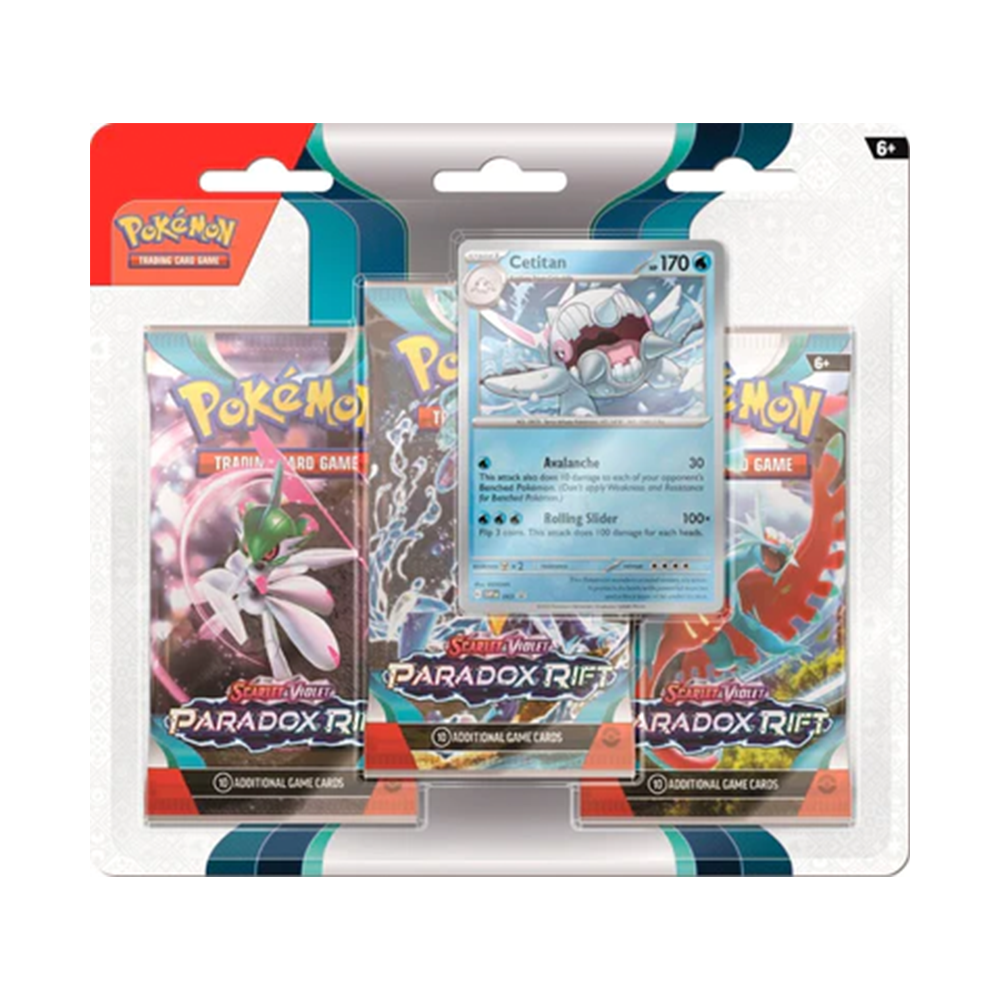 Pokemon Scarlet And Violet Paradox Rift 3 Pack Blister Cetian 1