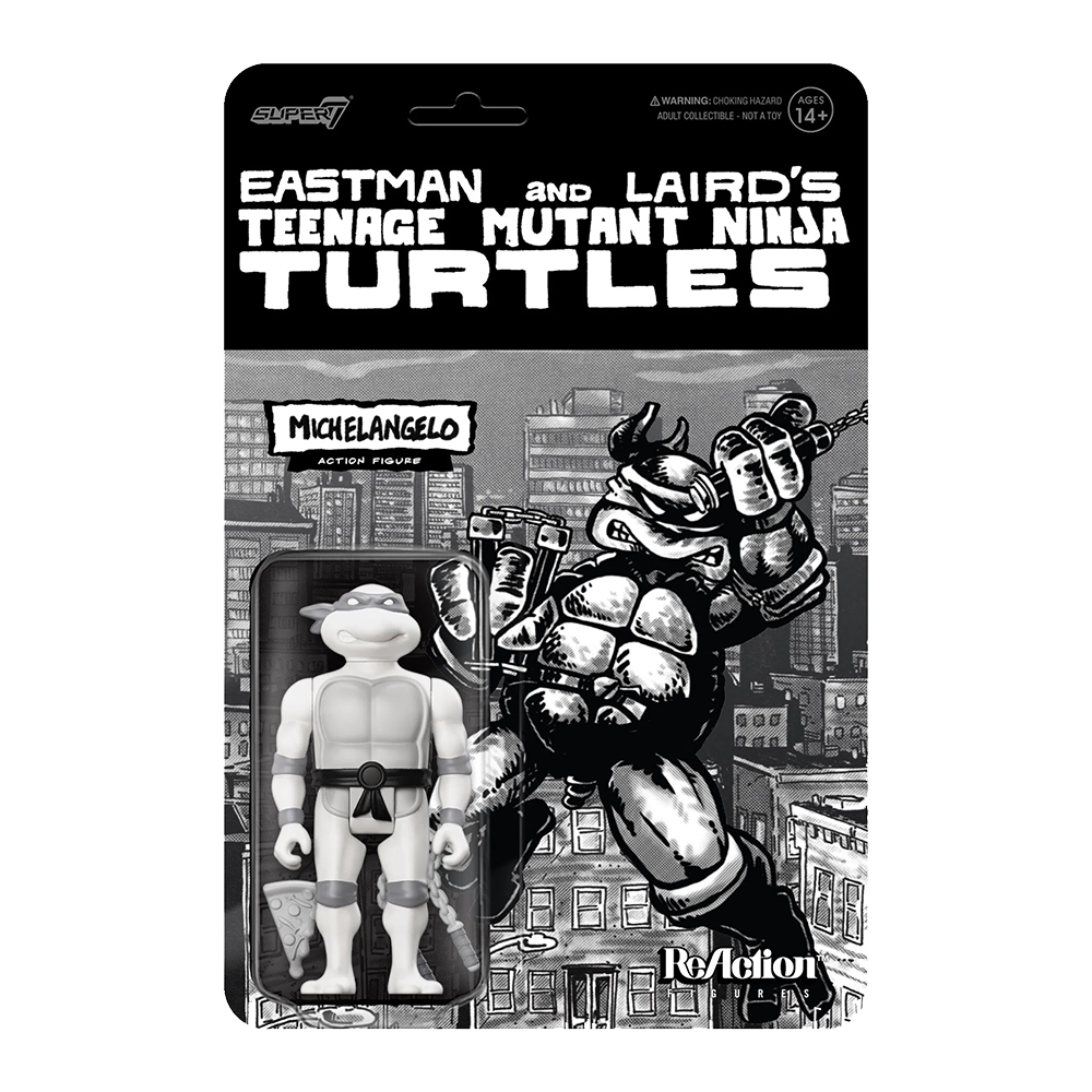 Teenage Mutant Ninja Turtles Reaction Figures Wave 9 Michelangelo (Comic Greyscale)