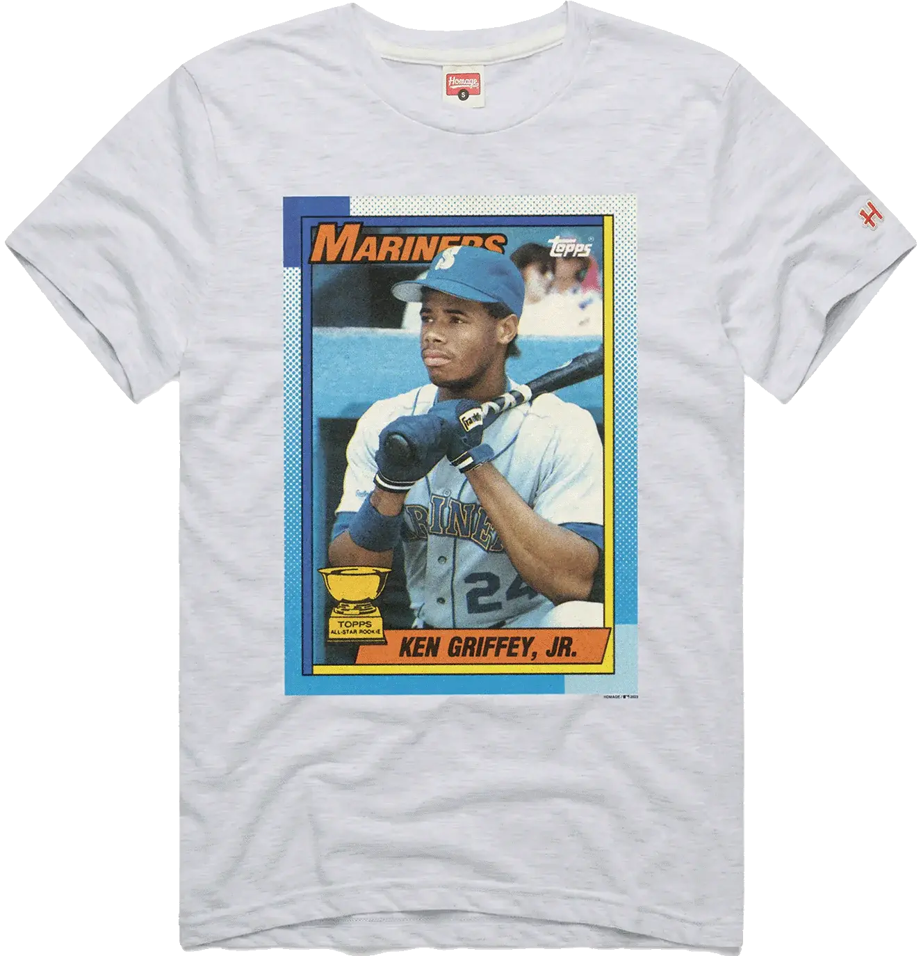 Topps Baseball Ken Griffey Jr. Premium Quality White T-Shirt 