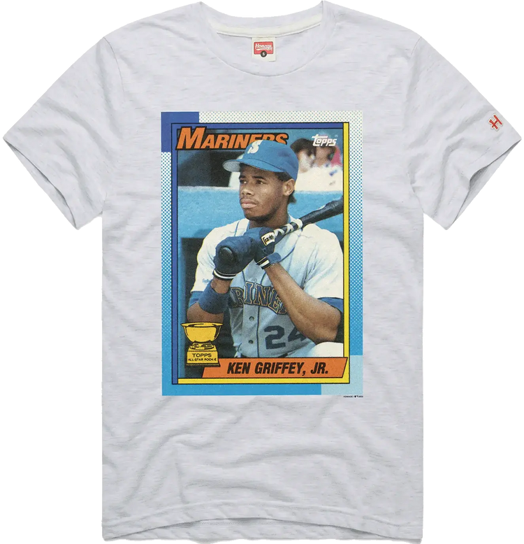 Topps Baseball Ken Griffey Jr. Premium Quality White T-Shirt 