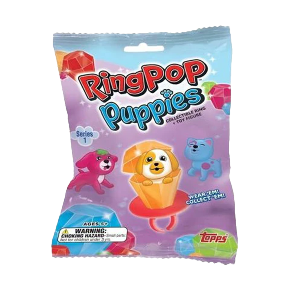 Topps Ring Pop Puppies - Collectible Ring + Toy Figure 1