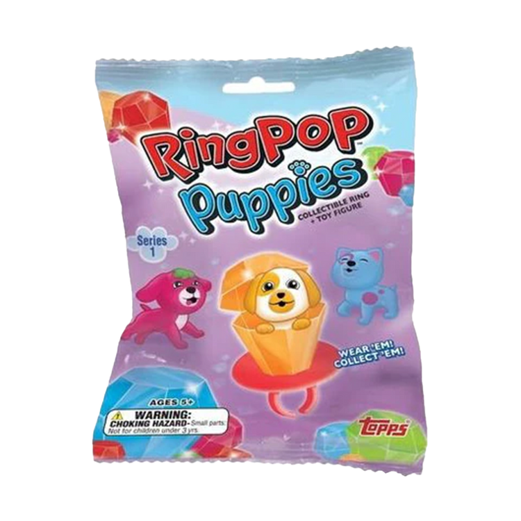 Topps Ring Pop Puppies - Collectible Ring + Toy Figure 1