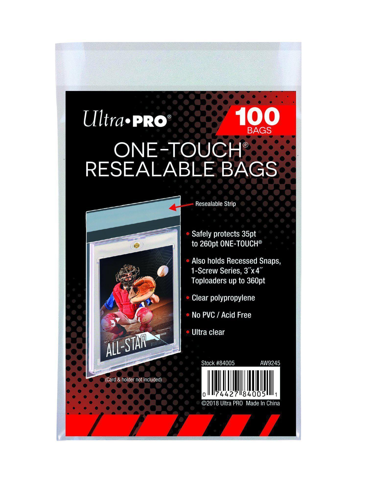 100 Ct Ultra Pro One Touch Resealable Card Bags 2