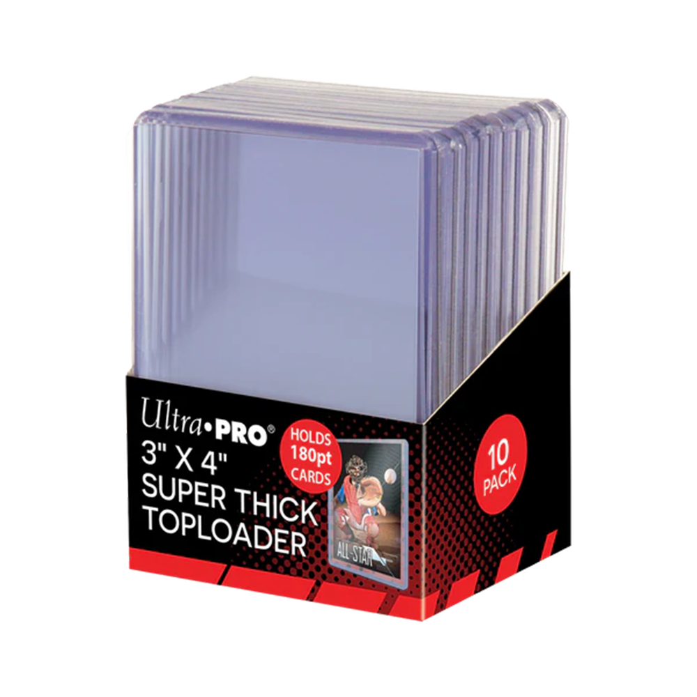 Ultra-Pro 3" X 4" Clear Super Thick 180Pt Toploaders (10Ct) 1