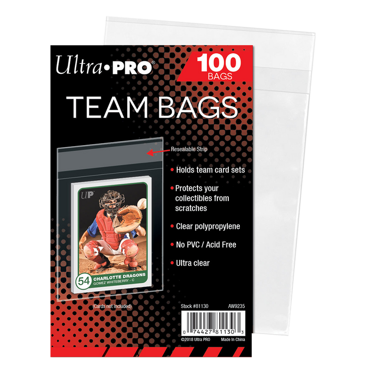 Ultra-Pro Team Resealable Bags 100 Ct 1