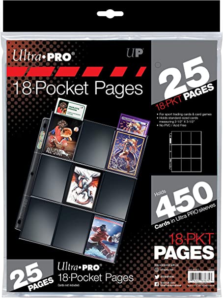 Ultra Pro 18-Pocket Pages 25 Pack 