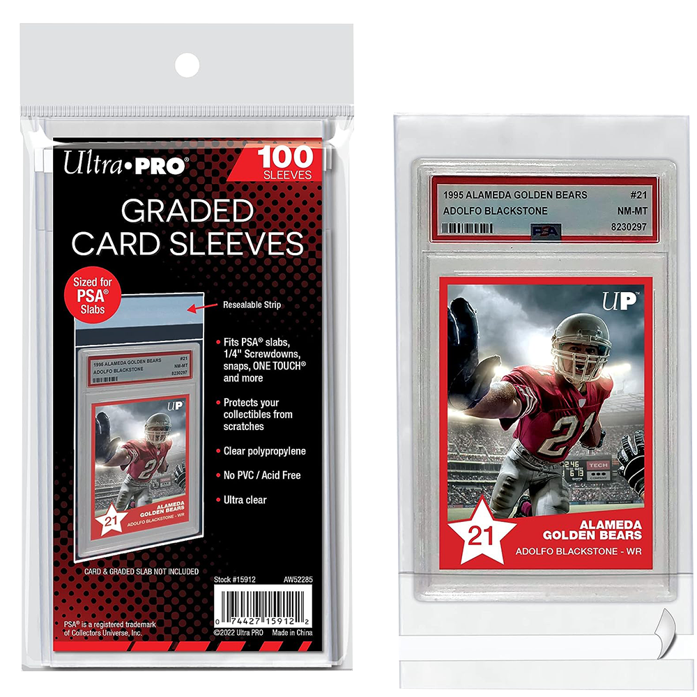 Ultra Pro PSA Graded Card Slab Resealable Sleeves (100 ct.)