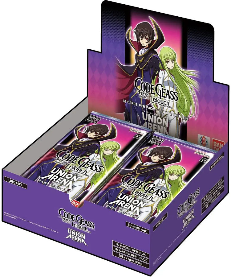 Union Arena Code Geass Lelouch Of The Rebellion Booster Box 