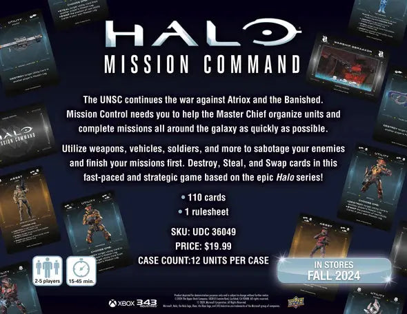 Upper Deck Halo Mission Command a Halo Pocket Game 