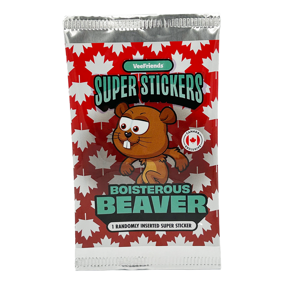 Veefriends Canadian Exclusive Boisterous Beaver Super Sticker Vee Friends 1