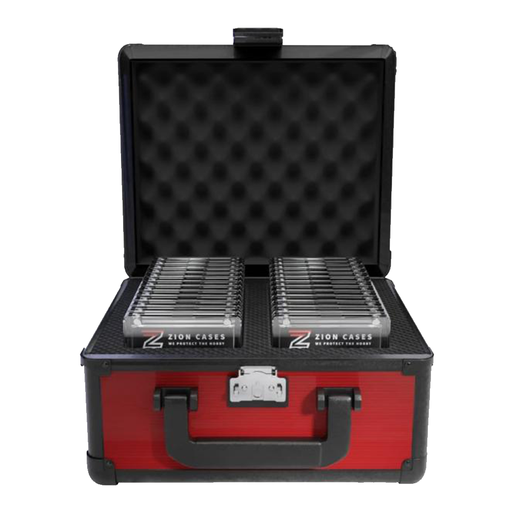 Zion Graded Lock Case Hard Shell With Locks 2 Row Slab Case Red 1