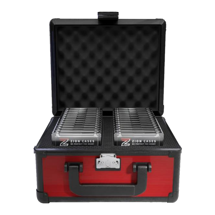 Zion Graded Lock Case Hard Shell With Locks 2 Row Slab Case Red 1