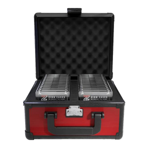 Zion Graded Lock Case Hard Shell With Locks 2 Row Slab Case Red 1