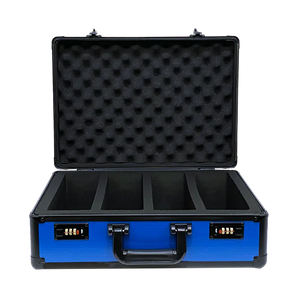 Zion Graded Lock Case Hard Shell With Locks 4 Row Slab Case Blue 1