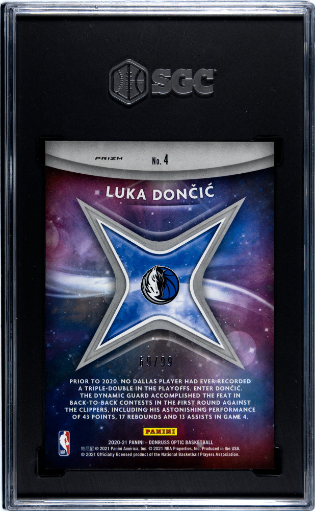 2020-21 Donruss Optic Luka Doncic Star Gazing Red Prizm SGC 10 69/99 #4 