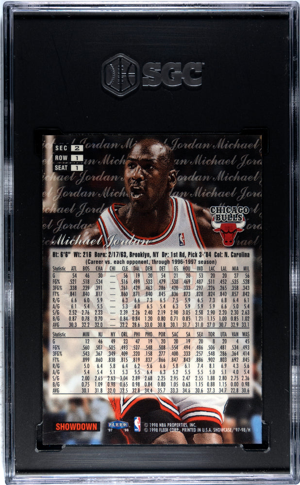 1997-98 Flair Showcase Grace Michael Jordan Row 1 #1 SGC 9