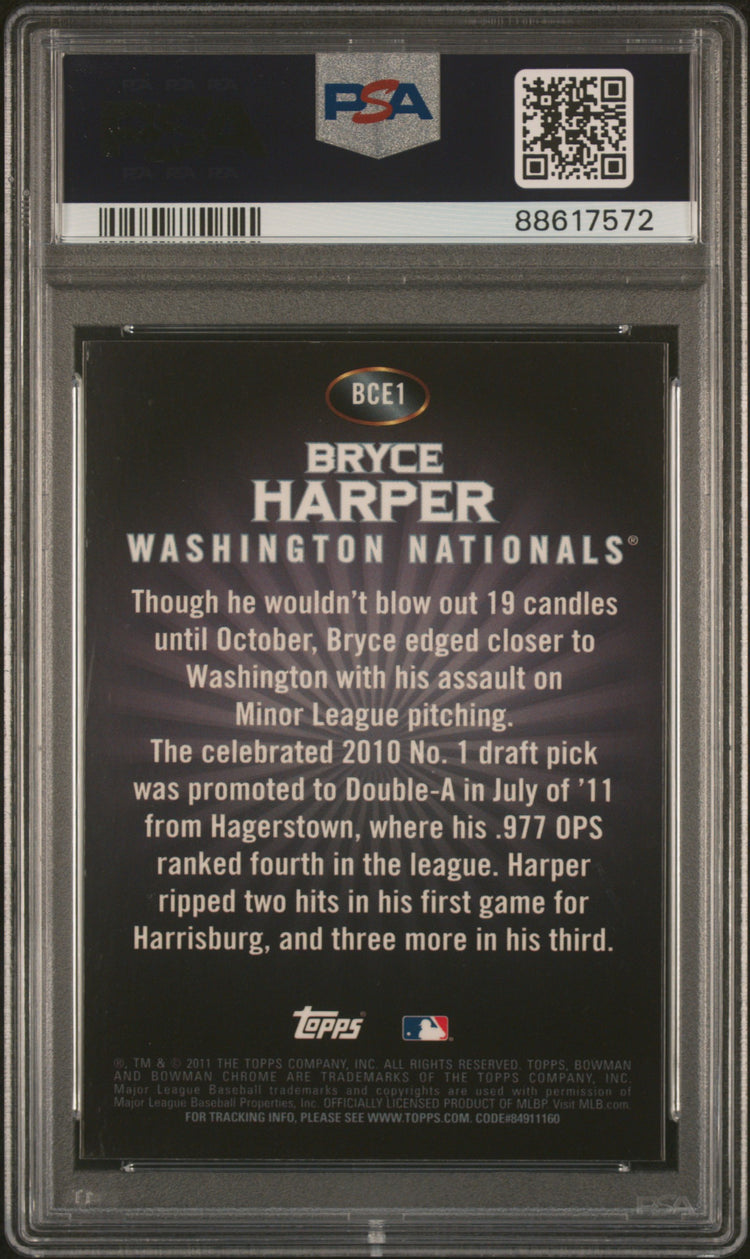 2011 Bowman Chrome Bryce Harper Retail Exclusives Silver Bryce Harper PSA 10 