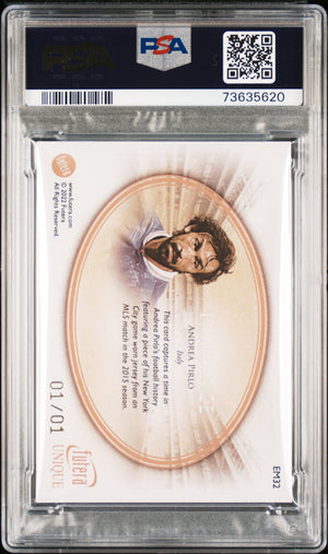 2022 Futera Unique WF Eminence Mem. 23kt Gold Framed Andrea Pirlo PSA 10 1/1 