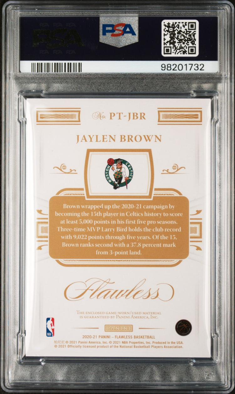 2020 Panini Flawless Basketball Patches Jaylen Brown Ruby PSA 8 /15 