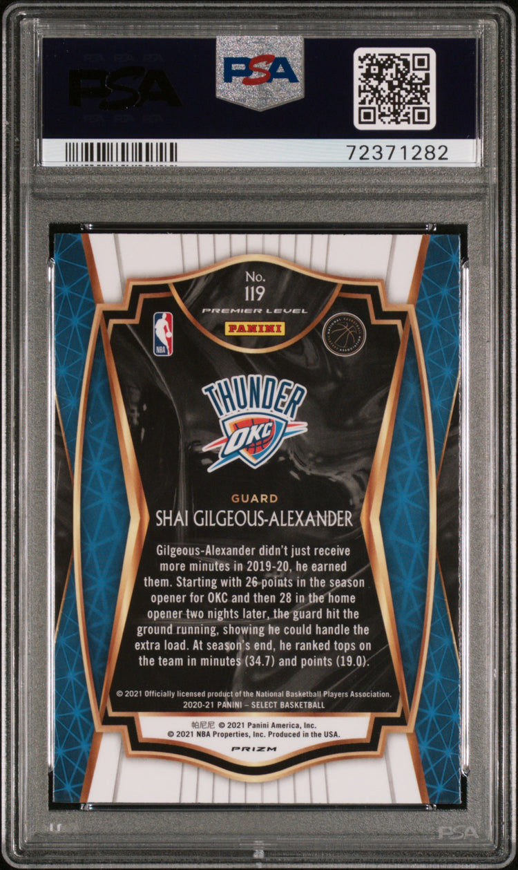 2020 Panini Select Basketball S. Gilgeous-Alexander Elephant Prizm PSA 10 POP 1 