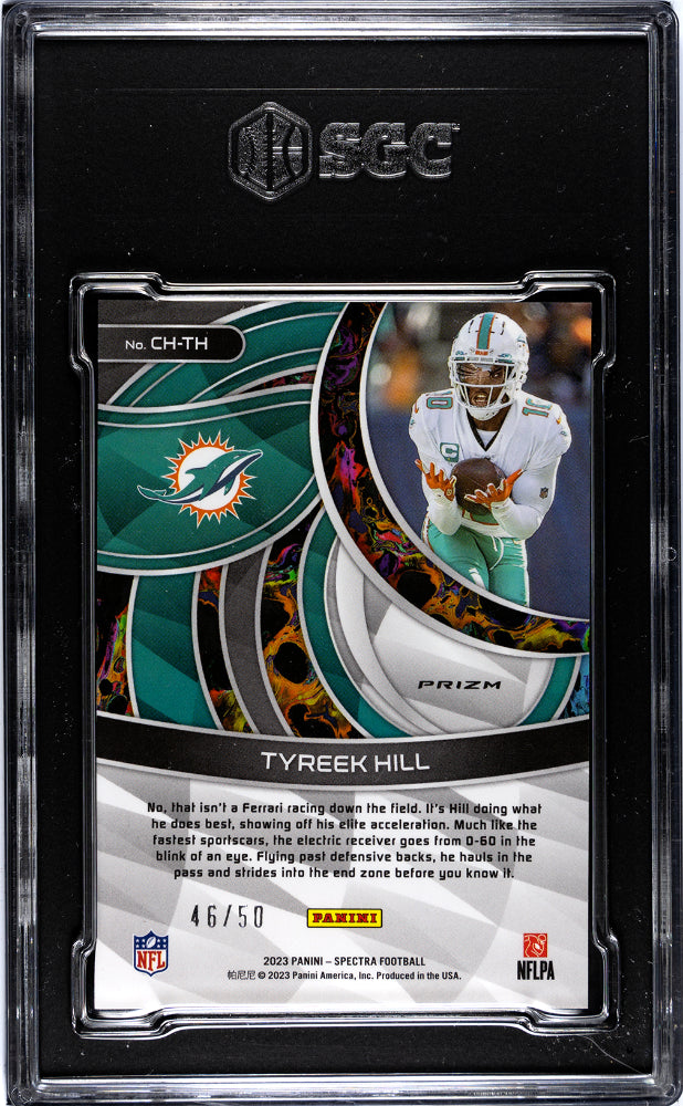 2023 Panini Spectra Tyreek Hill Chromatic Interstellar Prizm SGC 10 46/50 