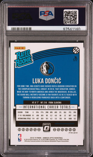 2018 Panini Donruss Optic Holo Luka Doncic Rated Rookie PSA 9 #177 