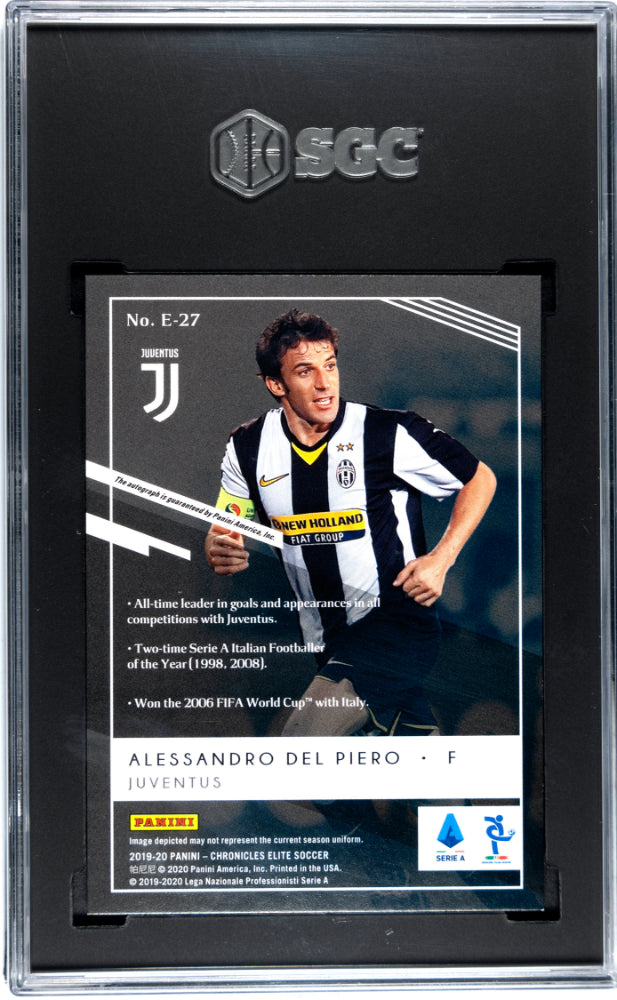 2019-20 Panini Chronicles SGC 9.5 Alessandro Del Piero Elite Auto Serie A #E-27 