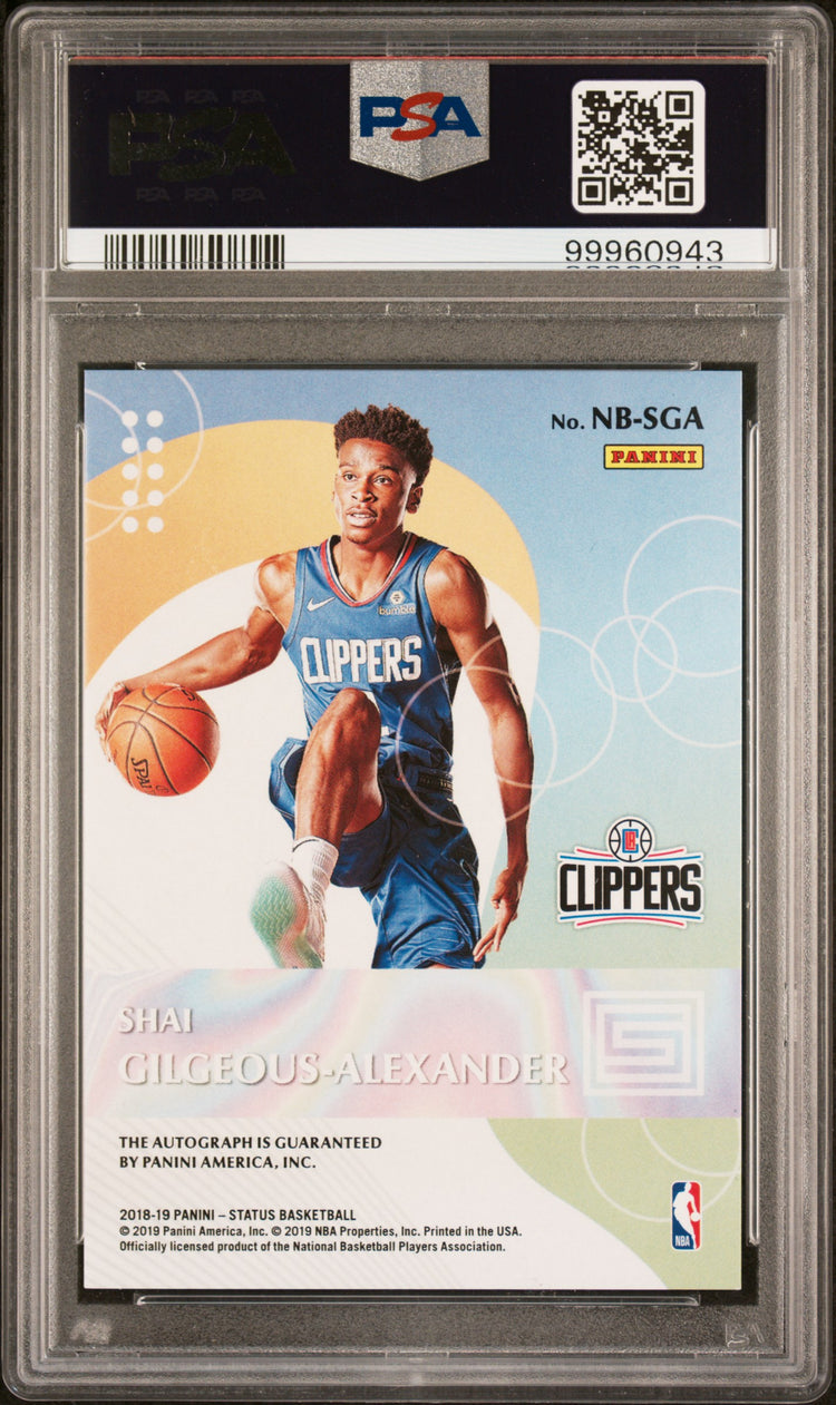 2018 Panini Status New Breed Rookie Auto S. Gilgeous-Alexander PSA 10 