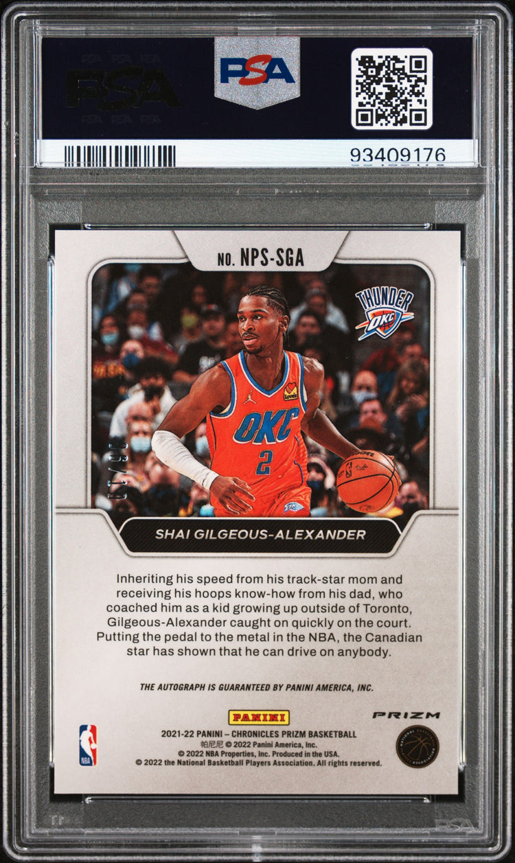 2021 Panini National Pride Signatures Gold S. Gilgeous-Alexander PSA 9 06/10 