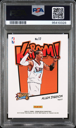 2020 Panini Crown Royale Basketball Kaboom! Allen Iverson PSA 9 #17 