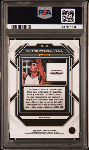 2023 Panini Prizm Draft Picks Victor Wembanyama RC Red Ice #2 PSA 10 