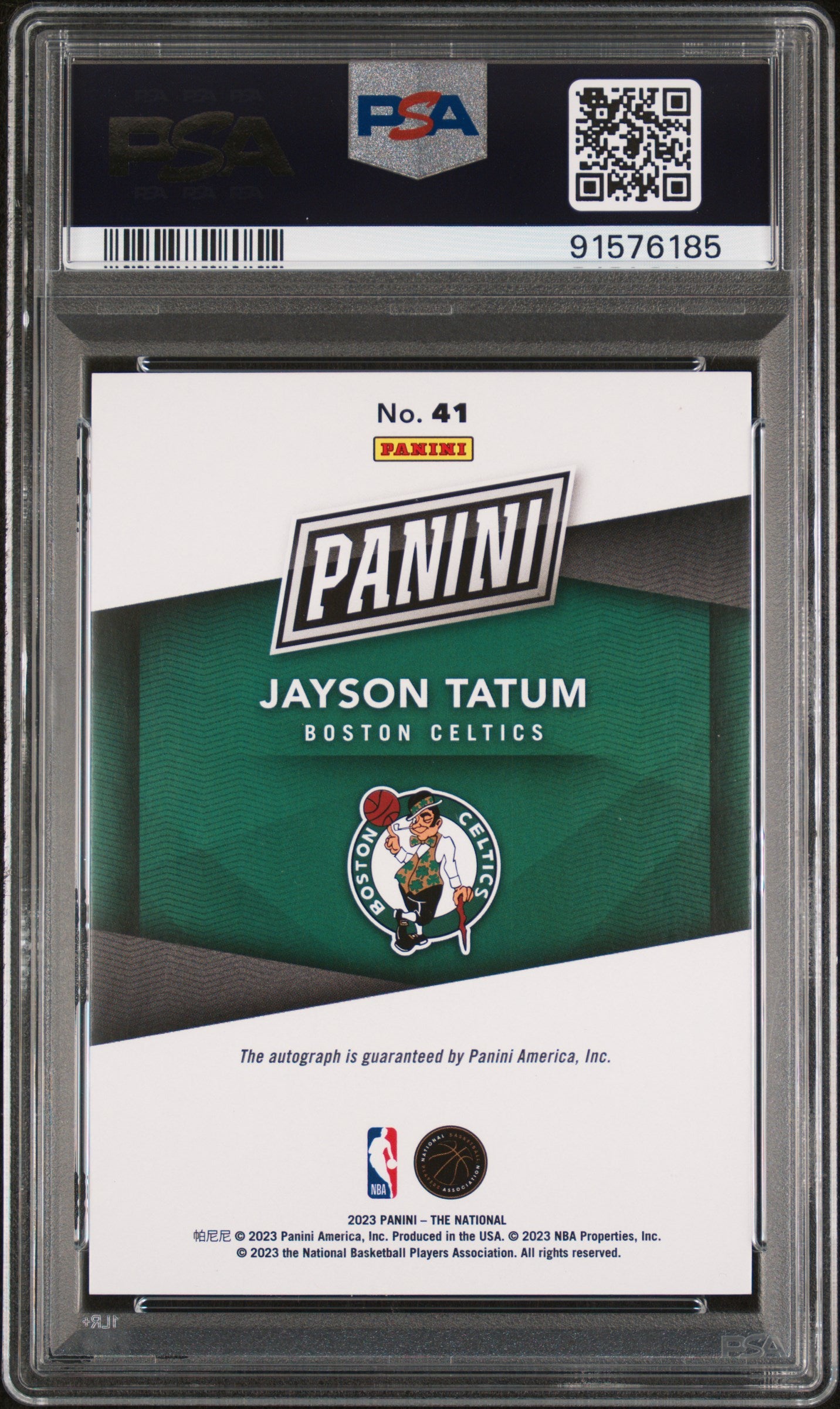 2023 Panini National Sports VIP Silver Packs Jayson Tatum Cracked Ice Auto 1/5 