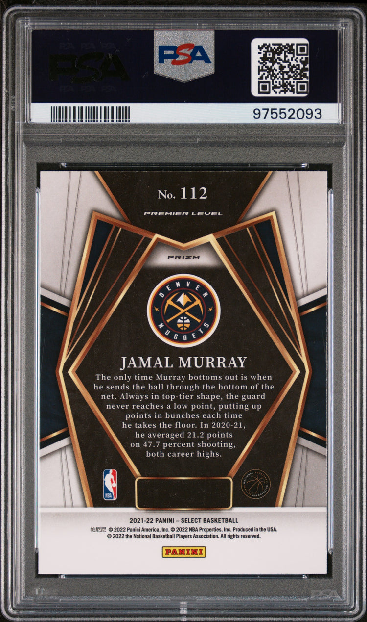 2021 Panini Select Basketball Jamal Murray Elephant Prizm PSA 9 #112 