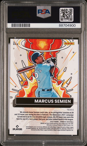 2022 Panini Donruss Baseball Bomb Squad  Gold Marcus Semien PSA 10 19/99 