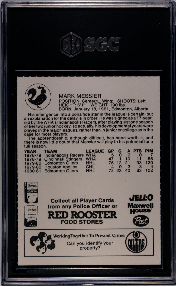 1981-82 Red Rooster Hockey Mark Messier SGC 7