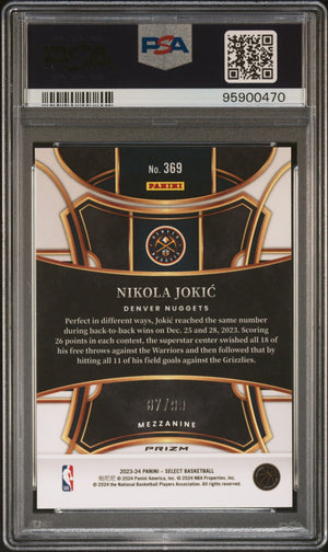 2023 Panini Select Basketball Nikola Jokic Pink Cracked Ice Prizm PSA 10 /99 