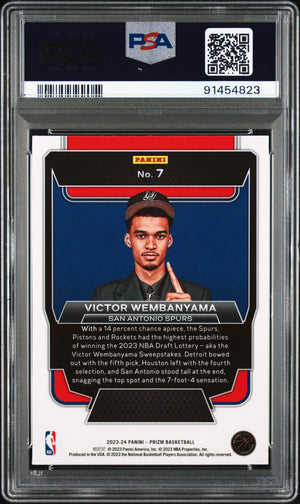 2023 Panini Prizm Luck Of The Lottery Victor Wembanyama RC PSA 10 #7 