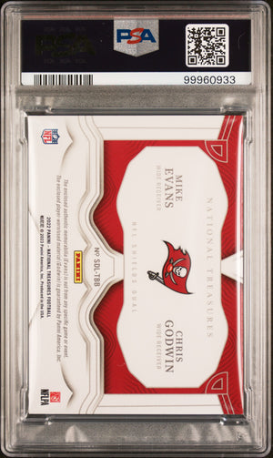 2022 Panini National Treasures NFL Shields Dual 1/1 C. Godwin/M. Evans  PSA Auth 