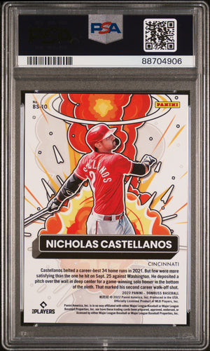 2022 Panini Donruss Baseball Bomb Squad Gold Nicholas Castellanos PSA 10 41/99 