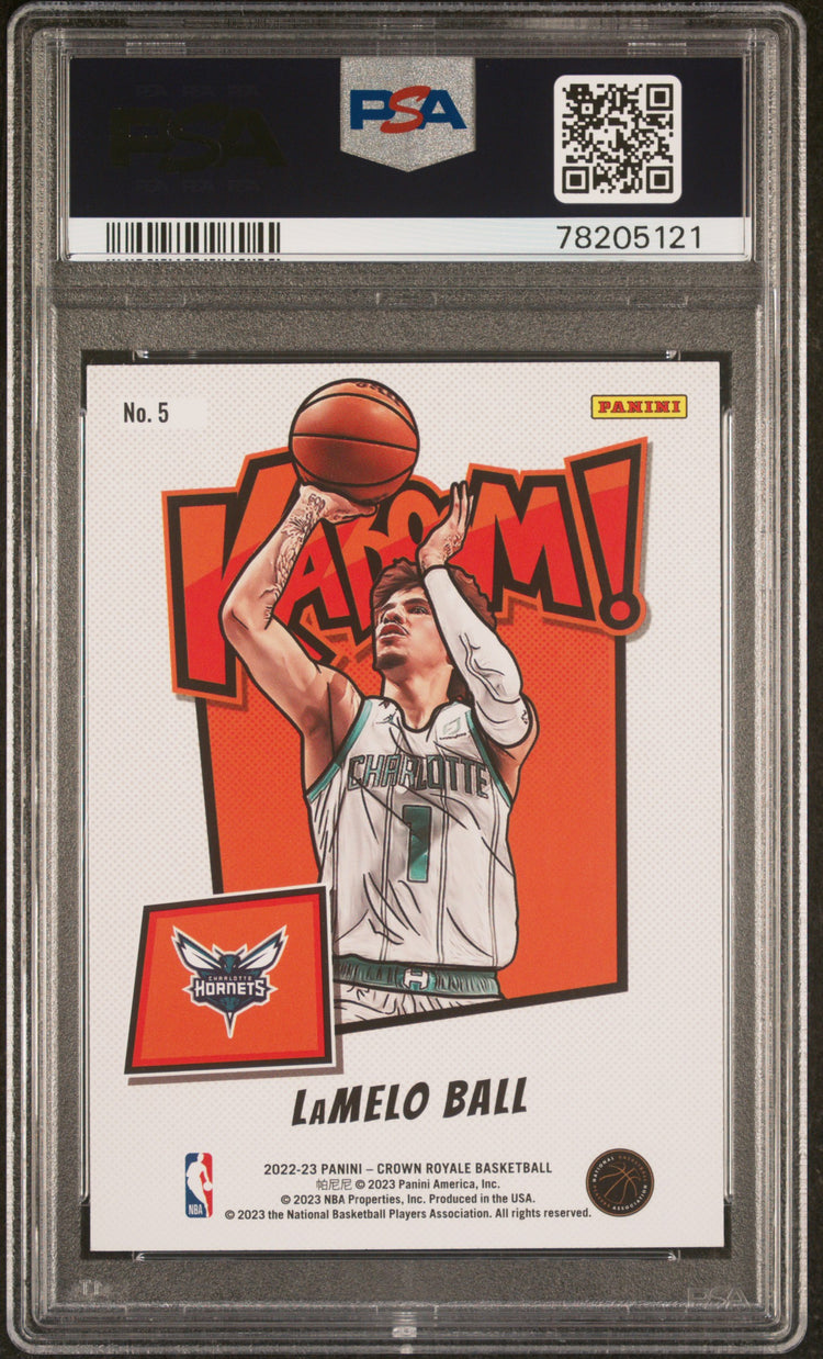 2022 Panini Crown Royale Kaboom! Lamelo Ball #5 PSA 10 