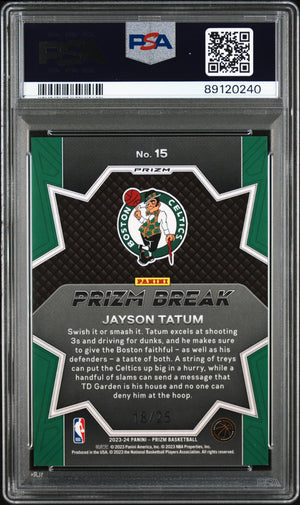 2023 Panini Prizm Jayson Tatum Prizm Break Mojo PSA 10 /25 