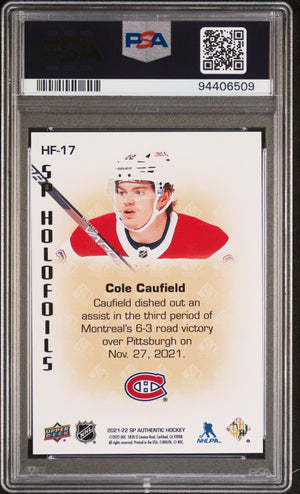 2021 SP Authentic SP Holofoil Cole Caufield #HF-17 PSA 10 