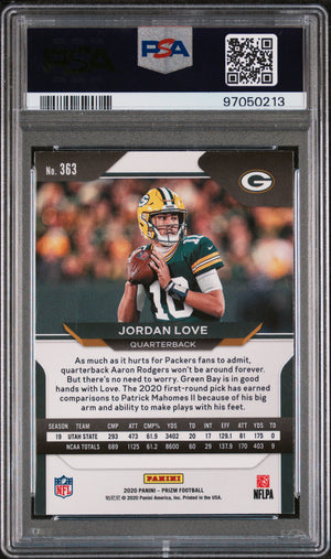 2020 Panini Prizm Football Jordan Love RC Variation Prizm PSA 9 #363 