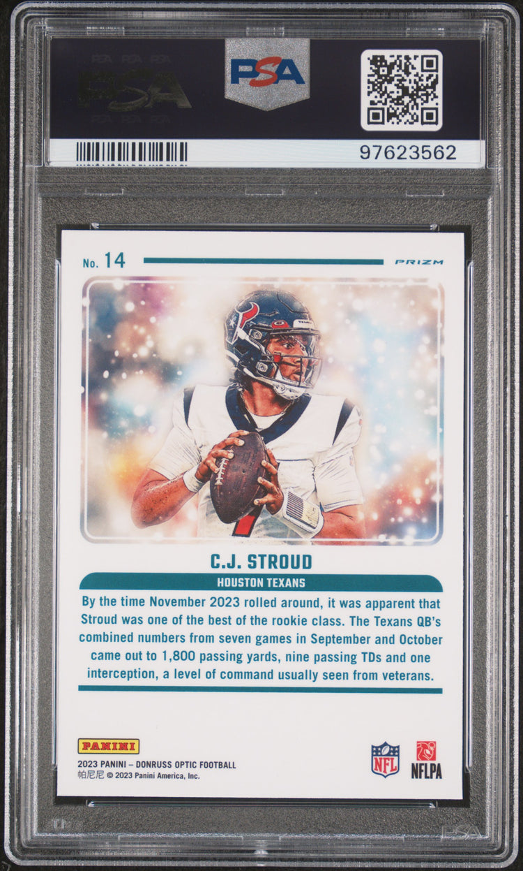 2023 Panini Donruss Optic Mythical CJ Stroud #14 PSA 10 