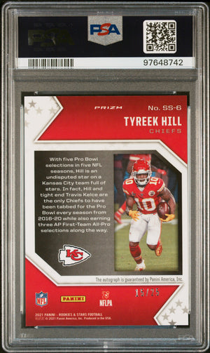 2021 Panini Rookies & Stars Tyreek Hill Star Studded Auto PSA 10 15/25 #SS-6 